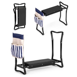 SKŁADANY KLĘCZNIK - STOŁEK DO PRACY W OGRODZIE 2W1 - NIEBIESKI