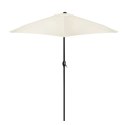SKŁADANY PARASOL OGRODOWY BALKONOWY REGULOWANY 210 CM BEŻOWY