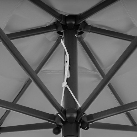 SKŁADANY PARASOL OGRODOWY BALKONOWY REGULOWANY 210 CM SZARY