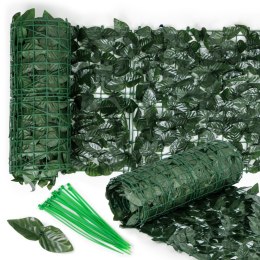 SZTUCZNY BLUSZCZ ŻYWOPŁOT 500X50 CM ZIELONA OSŁONA NA BALKON MASKUJĄCA