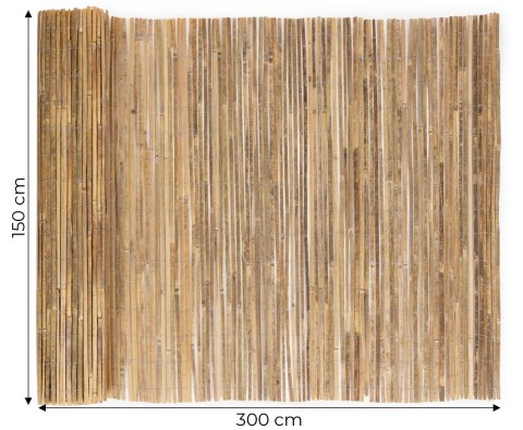 DWUSTRONNA MATA BAMBUSOWA 150X300 CM NA BALKON TARAS OGRODZENIE NATURALNA MULTIGARDEN