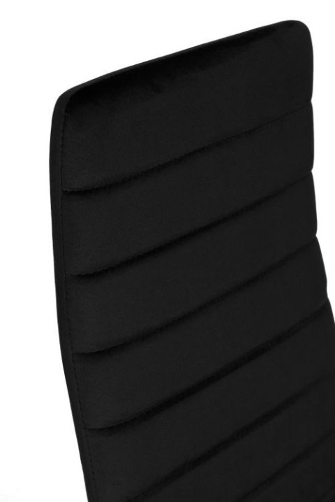 KRZESŁA Z WYPROFILOWANYM OPARCIEM- VELVET CZARNE - 4 SZTUKI