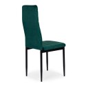 KRZESŁA Z WYPROFILOWANYM OPARCIEM- VELVET ZIELONY - 4 SZTUKI