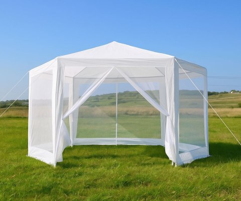 NAMIOT PAWILON OGRODOWY HANDLOWY 2X2X2 M Z MOSKITIERĄ BIAŁY MULTIGARDEN