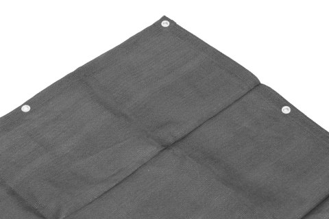 OSŁONA BALKONOWA Z OKUCIAMI 100X500 CM SIATKA CIENIUJĄCA + ELEMENTY INSTALACYJNE SZARA MULTIGARDEN