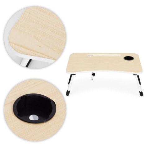 PODSTAWKA POD LAPTOPA SKŁADANA TACA 60X40 CM LAMPKA WIATRAK MODERNHOME