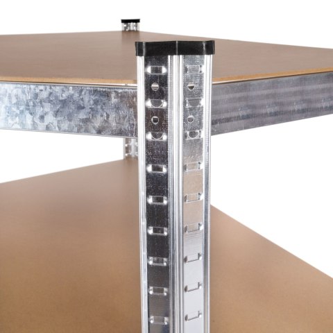 REGAŁ MAGAZYNOWY NAROŻNY 180X90X40 CM STAL GALWANIZOWANA 5 PÓŁEK 875 KG MODERNHOME