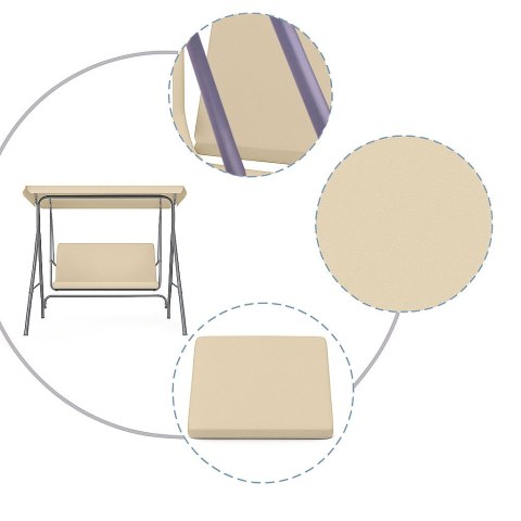 SIEDZISKO PODKŁAD DO HUŚTAWKI OGRODOWEJ 127X100 CM BEŻOWE MULTIGARDEN