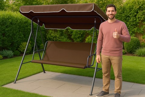 SIEDZISKO PODKŁAD DO HUŚTAWKI OGRODOWEJ 127X100 CM BRĄZOWE MULTIGARDEN