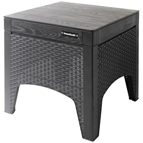 ZESTAW MEBLI OGRODOWYCH NA TARAS BALKON 2 FOTELE + STOLIK CZARNE